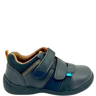 STARTRITE BOYS F FIT VELCRO STRAP SHOE - DARK GREY